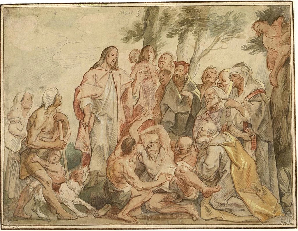 Disegno - Cristo, che guarisce l'uomo posseduto dai diavoli, Hermitage